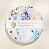 Rainbow Disco Ball Coasters - Set of Four
