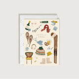 Joyeux Noel Apres Ski Vintage Inspired Greeting Card