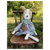 Fig the Frenchie Dog – Linen Day Dress with Liberty Scarf