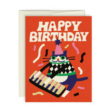 Jazzy Cat Birthday Card
