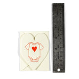 Mini Letterpress Card | Heart Onesie