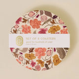 Autumn Florals Coasters, Set of Four