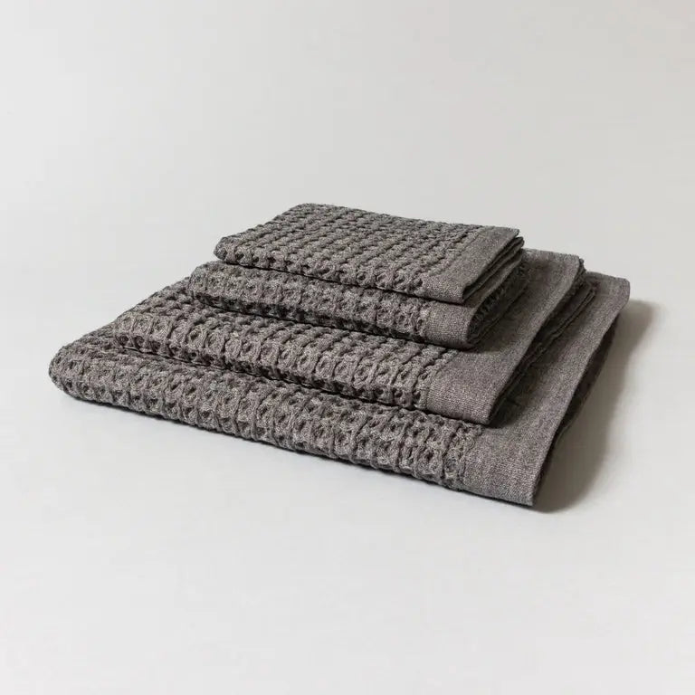 KONTEX Lattice Linen Waffle Hand Towel - Thumbnail 4