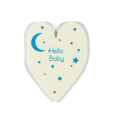 Mini Letterpress Card | Baby Moon & Stars