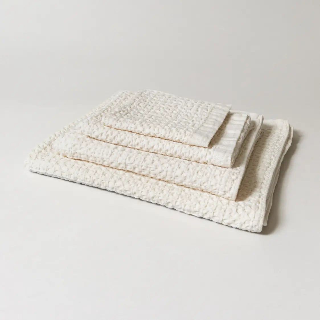 KONTEX Lattice Linen Waffle Hand Towel - Thumbnail 3