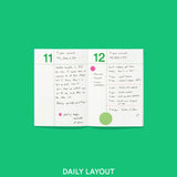 Undated Daily Planner, Green
