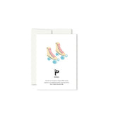 Miniature Roller Skate Card