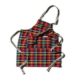 Recycled Cotton Check Apron, Red x Green