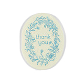 Mini Letterpress Card | Blue Thank You