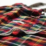 Recycled Cotton Check Apron, Red x Green