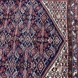 Vintage Persian Bijar Herati Runner, 5’6X11’6