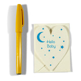 Mini Letterpress Card | Baby Moon & Stars