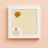 Pumpkin Copper Beverage Napkin - Set of 20