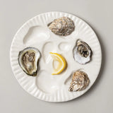 Porcelain Oyster Plate, White