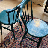 Vintage Cute Wooden Green Chair