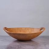 Large Wood Bowl with Handles