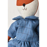 Florette Fox Doll- Downeast Linen Dress