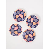 Sea Shells Coastal Coasters, Set of Four