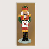 Nutcracker Greeting Card with Poinsettia Seeds