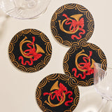 Festive Bugle Coasters - Set of 4