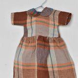Plaid Linen Gather Dress with Peter Pan Collar, Woolgrass Farm