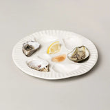 Porcelain Oyster Plate, White