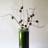 Romeo Glazed Vase, Emerald Green