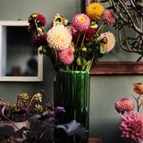 Romeo Glazed Vase, Emerald Green