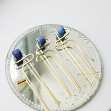 Denim Bone Beads Hair Fork