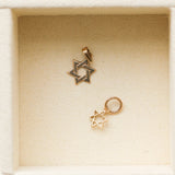 Vintage 14k Solid Gold Star of David Charm - Small