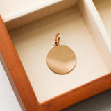 Vintage 14K Gold Round Tag Charm