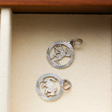 Vintage Silver Zodiac Disc Charms