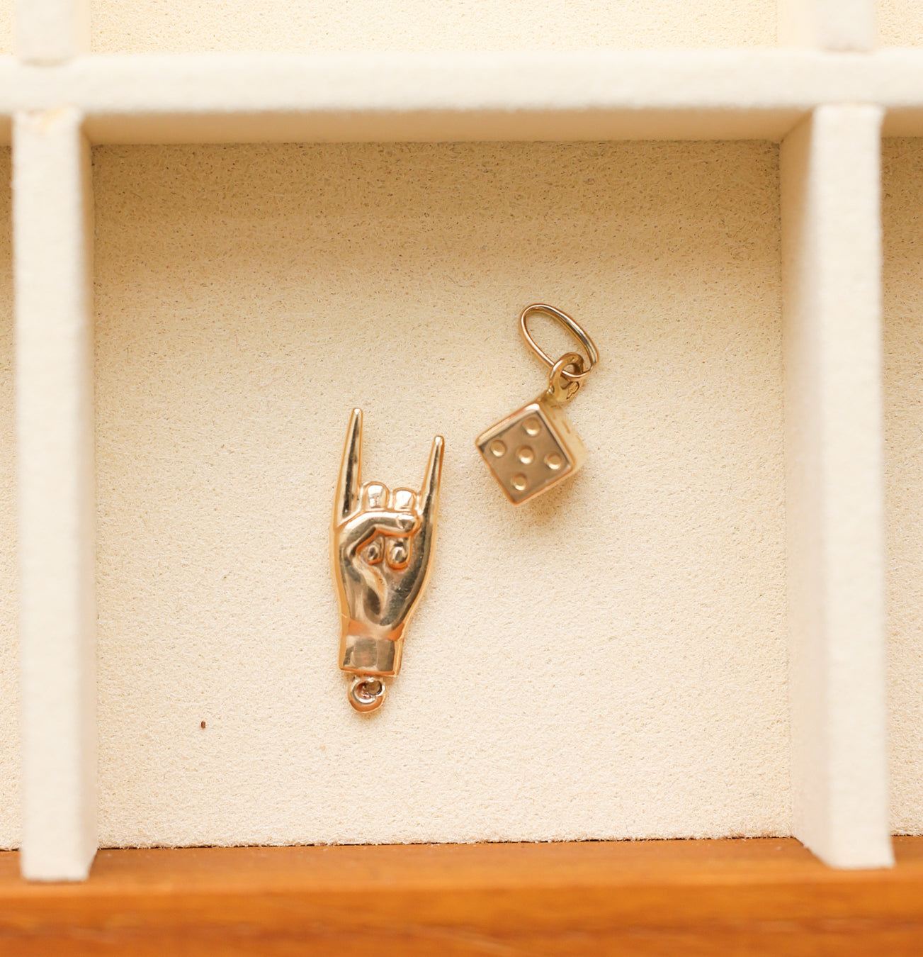 Gold italian hotsell hand charm