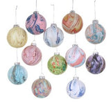 Marbled Bauble Ornament, Assorted Medium