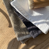 Linen Pile Bath Mitten