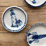 Ceramic Blue Lighthouse Dish