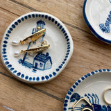 Ceramic Blue Lighthouse Dish