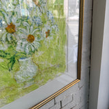 Vintage Original Textured Daisy Painting, Signed