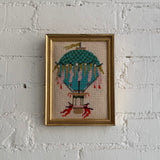 Vintage Hot Air Balloon Needlepoint