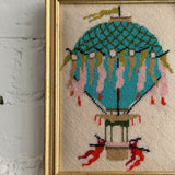 Vintage Hot Air Balloon Needlepoint