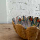 Vintage Hand Painted Japanese Flower Bowl