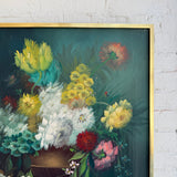 Vintage Floral Arrangement Still Life Painting, Signed