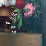 Vintage Floral Arrangement Still Life Painting, Signed