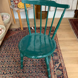Vintage Cute Wooden Green Chair