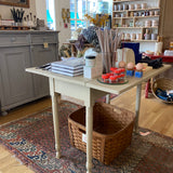 Vintage Grey Folding Leaf Table