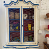 Vintage Italian Stepback Cupboard, 60s Regency Style