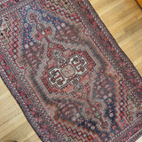 Vintage Dusty Rose Geometric Medallion Rug 4'5" x 7'3"