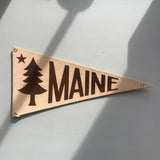 Maine Leather Pennant Flag