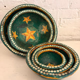 Vintage Paper Mache Star Nesting Bowls