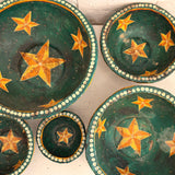 Vintage Paper Mache Star Nesting Bowls